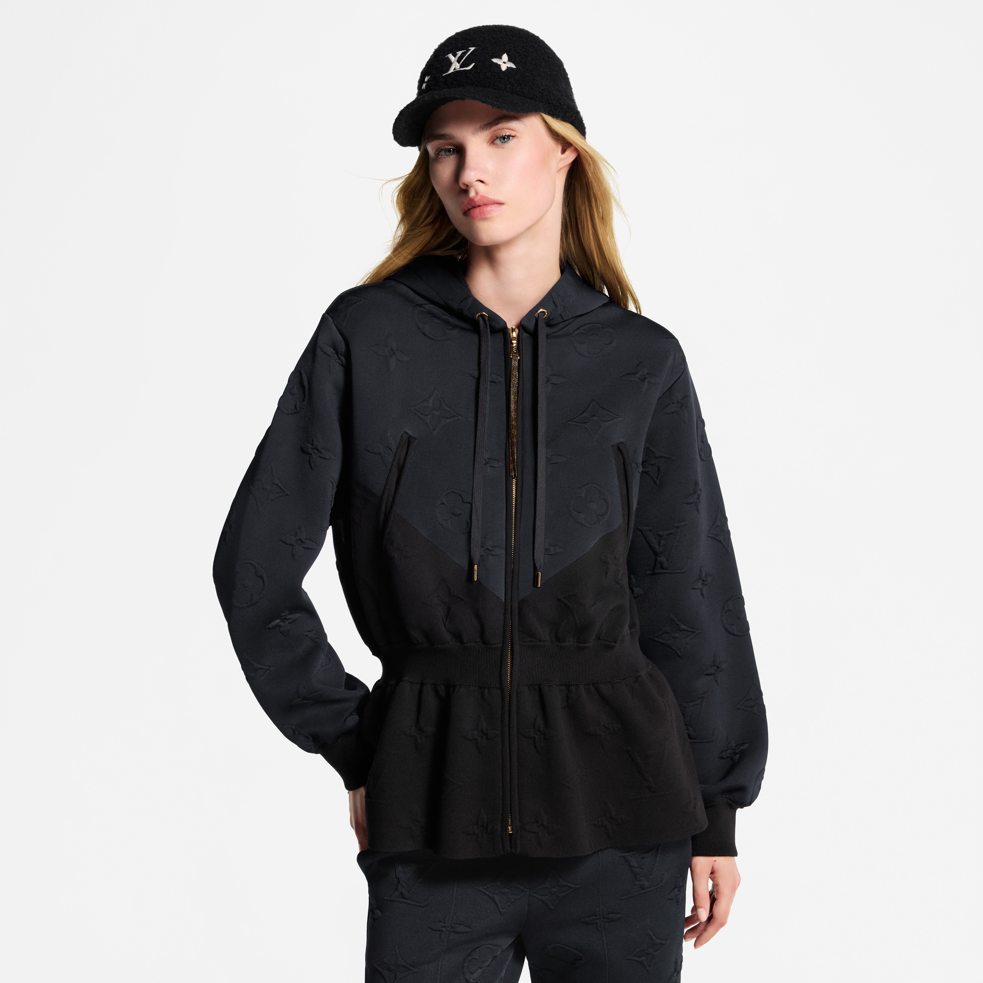 3D Monogram Peplum Hoodie - Ready-to-Wear | LOUIS VUITTON